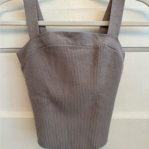 Abercrombie Gray Ribbed Tank Top